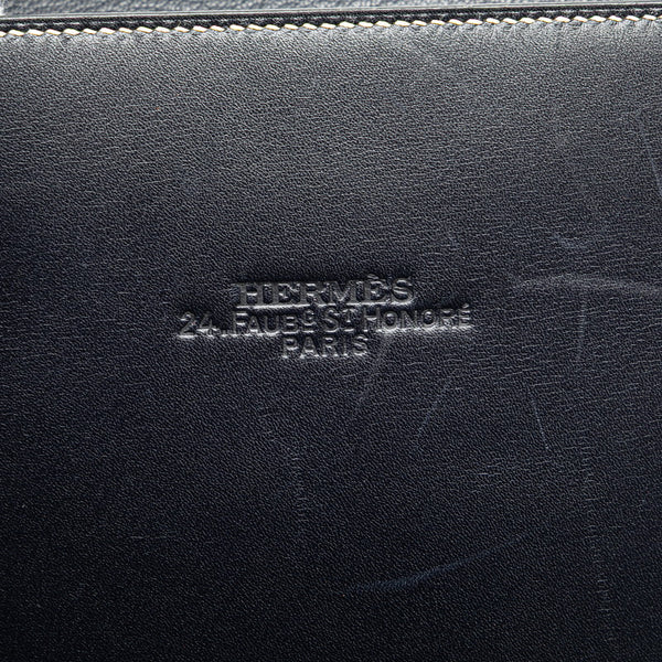 エルメス ルーシー MM ハンドバッグ ネイビー ボックスカーフ レディース HERMES 【中古】