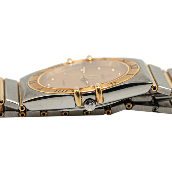 オメガ コンステレーション 腕時計 クオーツ ゴールド文字盤 ステンレススチール レディース OMEGA 【中古】