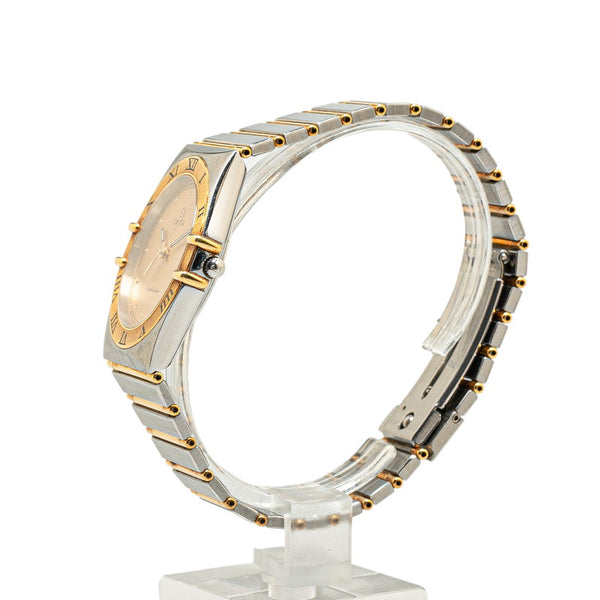 オメガ コンステレーション 腕時計 クオーツ ゴールド文字盤 ステンレススチール レディース OMEGA 【中古】