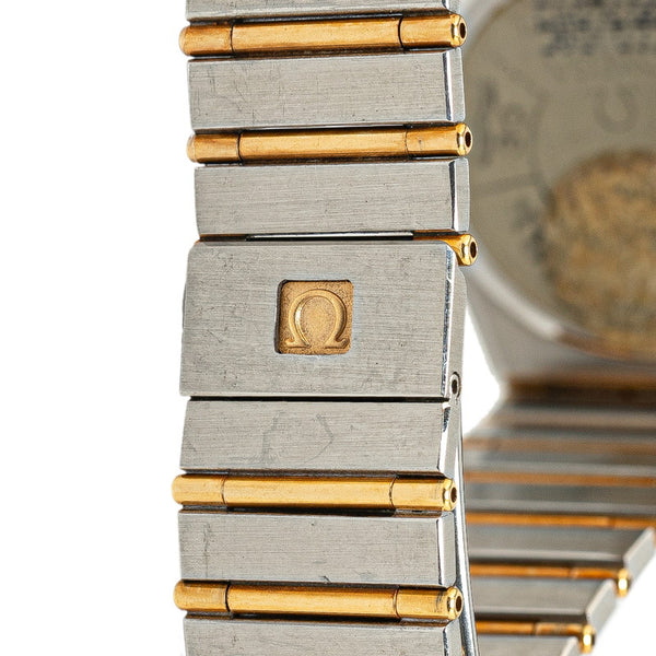 オメガ コンステレーション 腕時計 クオーツ ゴールド文字盤 ステンレススチール レディース OMEGA 【中古】