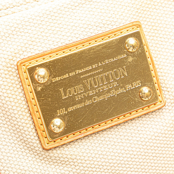 ルイ ヴィトン アンティグア カバMM トートバッグ ショルダーバッグ M40035 レッド ベージュ キャンバス レザー レディース LOUIS VUITTON 【中古】