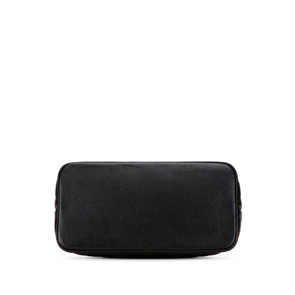 シャネル マトラッセ ココマーク 復刻トート ハンドバッグ トートバッグ ブラック キャビアスキン レディース CHANEL 【中古】