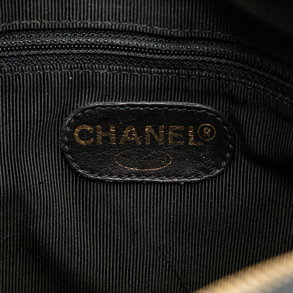 シャネル トリプルココマーク チェーン トートバッグ ショルダーバッグ ブラック キャビアスキン レディース CHANEL 【中古】