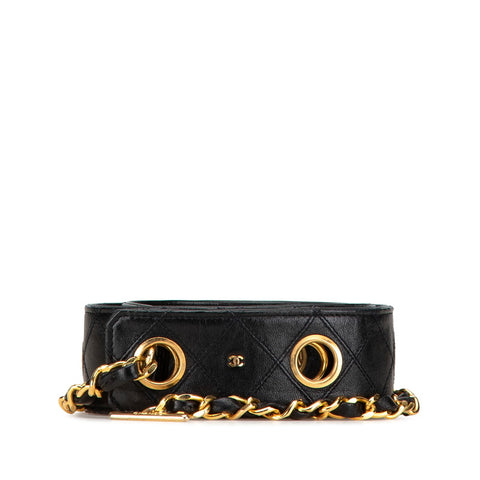 シャネル ビコローレ ベルト サイズ：70/28 ブラック レザー レディース CHANEL 【中古】