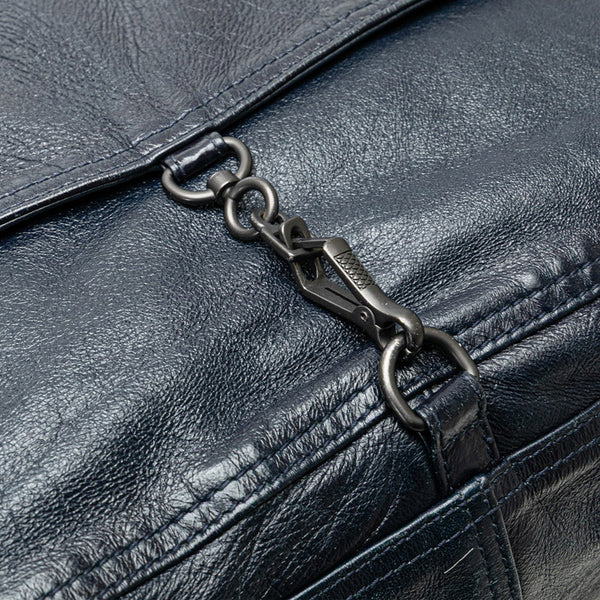 ボッテガヴェネタ イントレチャート ワンショルダーバッグ ネイビー レザー レディース BOTTEGAVENETA 【中古】