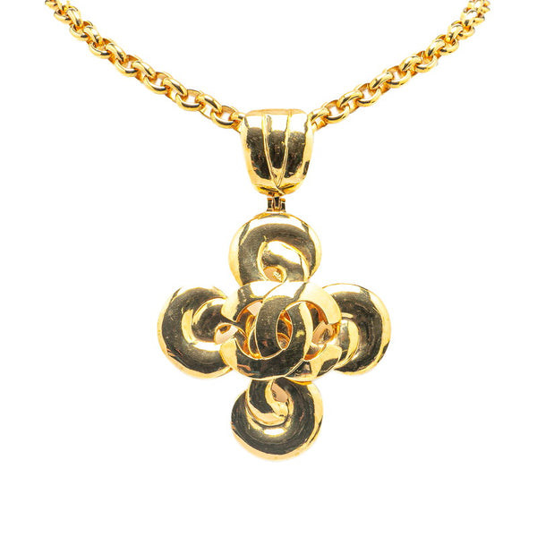 シャネル ヴィンテージ ココマーク ネックレス ゴールド メッキ レディース CHANEL 【中古】