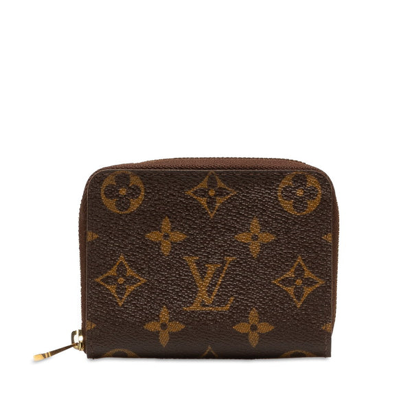 ルイ ヴィトン モノグラム ジッピー コインパース コインケース 小銭入れ M60067 ブラウン PVC レザー レディース LOUIS VUITTON 【中古】