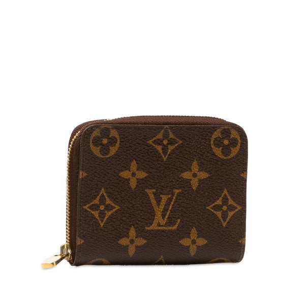 ルイ ヴィトン モノグラム ジッピー コインパース コインケース 小銭入れ M60067 ブラウン PVC レザー レディース LOUIS VUITTON 【中古】