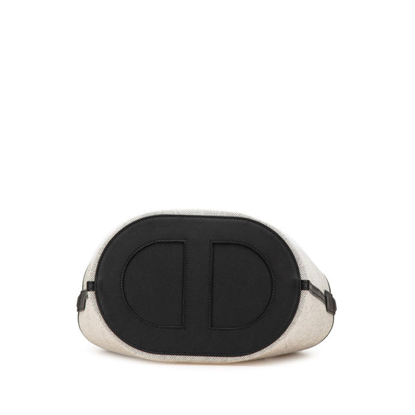 エルメス インザループ23 ハンドバッグ エクリュ ブラック トワルアッシュ スイフト レディース HERMES 【中古】