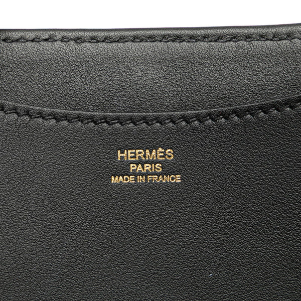 エルメス インザループ23 ハンドバッグ エクリュ ブラック トワルアッシュ スイフト レディース HERMES 【中古】