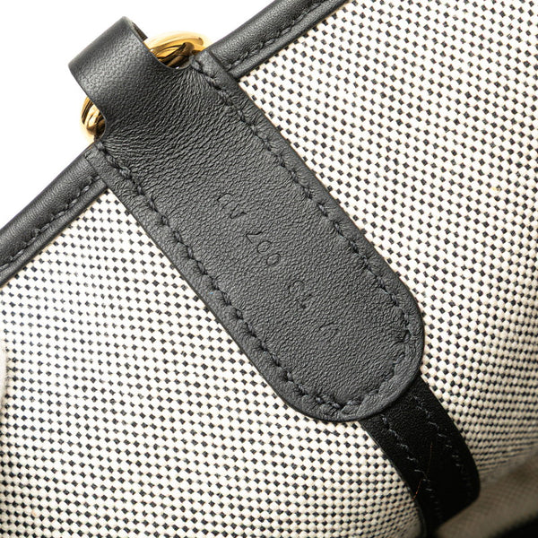エルメス インザループ23 ハンドバッグ エクリュ ブラック トワルアッシュ スイフト レディース HERMES 【中古】