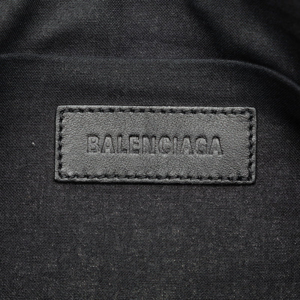バレンシアガ BBロゴ クラッチバッグ 695538 ブラック キャンバス レザー メンズ BALENCIAGA 【中古】