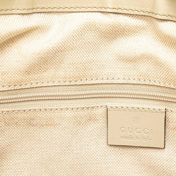 グッチ GGキャンバス スーキー ワンショルダーバッグ ハンドバッグ 232955 ベージュ ホワイト キャンバス レザー レディース GUCCI 【中古】