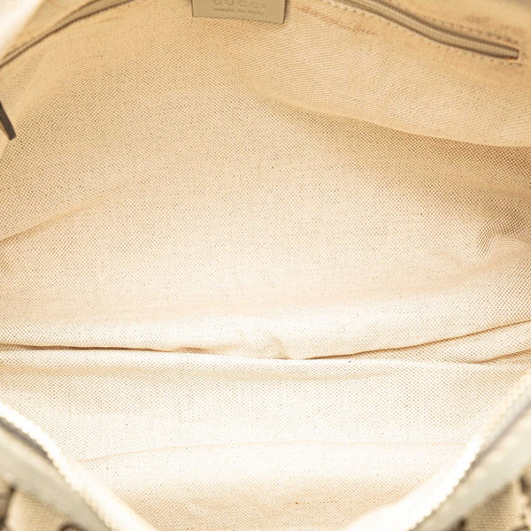 グッチ GGキャンバス スーキー ワンショルダーバッグ ハンドバッグ 232955 ベージュ ホワイト キャンバス レザー レディース GUCCI 【中古】