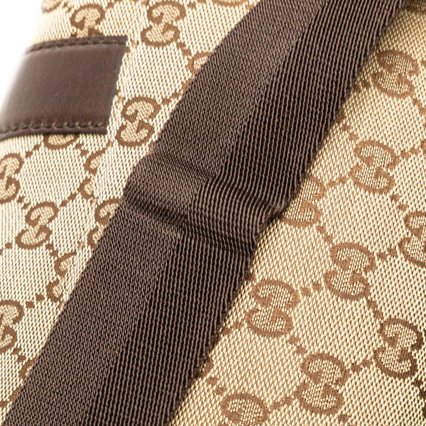 グッチ GGキャンバス ボディバッグ ウエストバッグ 145851 ベージュ ブラウン キャンバス レザー レディース GUCCI 【中古】