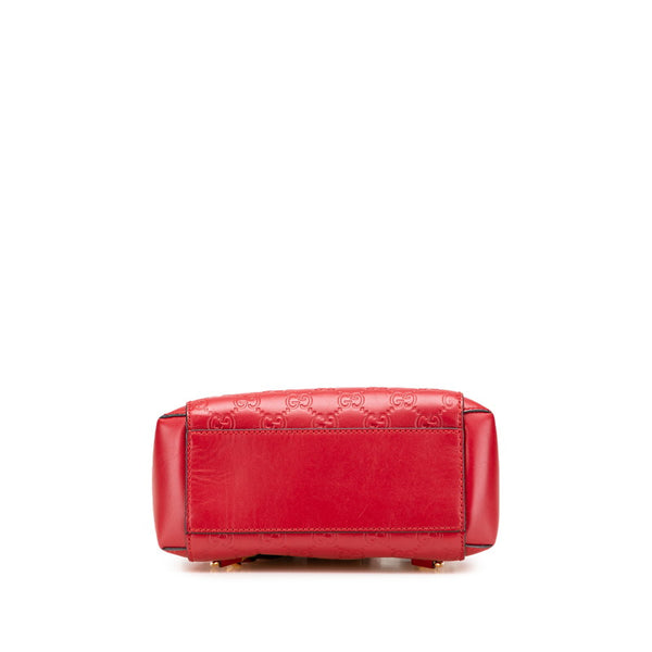 グッチ グッチシマ パドロック リュック バックパック 498194 レッド レザー レディース GUCCI 【中古】