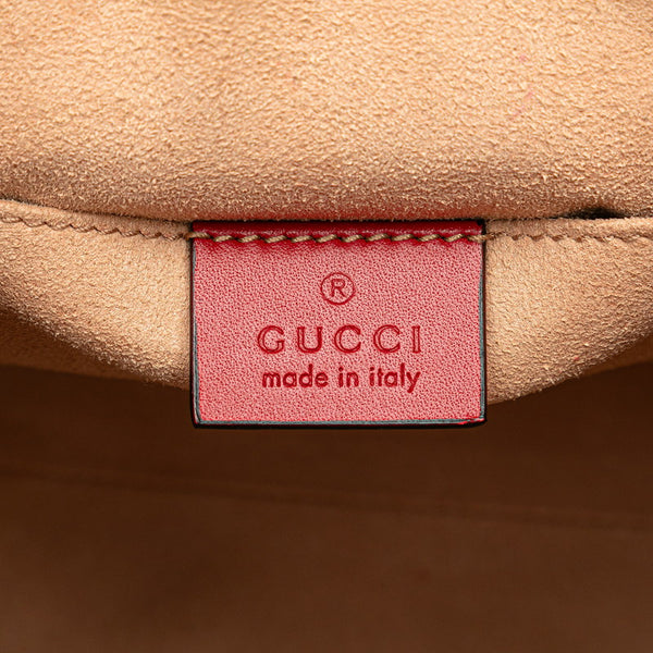 グッチ グッチシマ パドロック リュック バックパック 498194 レッド レザー レディース GUCCI 【中古】