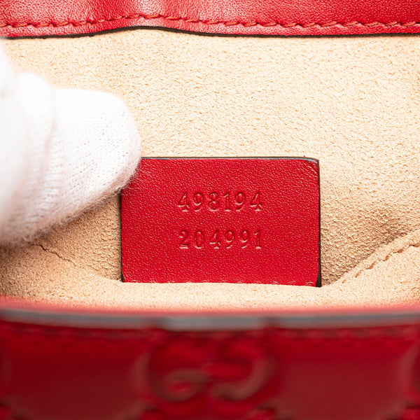 グッチ グッチシマ パドロック リュック バックパック 498194 レッド レザー レディース GUCCI 【中古】