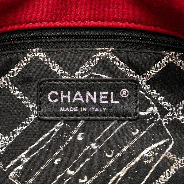 シャネル マトラッセ ココマーク ショルダーバッグ レッド コットン レディース CHANEL 【中古】