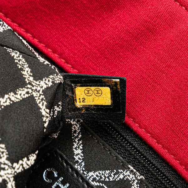 シャネル マトラッセ ココマーク ショルダーバッグ レッド コットン レディース CHANEL 【中古】