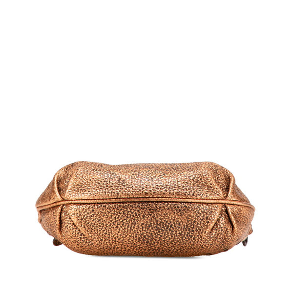 ボッテガヴェネタ イントレチャート ショルダーバッグ ブラウン レザー レディース BOTTEGAVENETA 【中古】