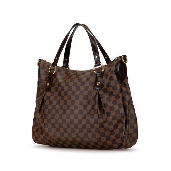 ルイ ヴィトン ダミエ イーヴォラMM ハンドバッグ ショルダーバッグ 2WAY N41131 ブラウン PVC レザー レディース LOUIS VUITTON 【中古】
