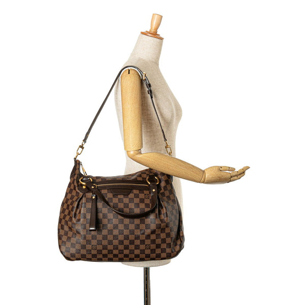 ルイ ヴィトン ダミエ イーヴォラMM ハンドバッグ ショルダーバッグ 2WAY N41131 ブラウン PVC レザー レディース LOUIS VUITTON 【中古】