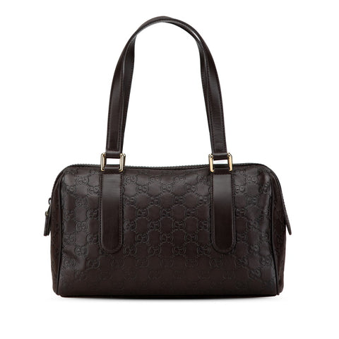 グッチ グッチシマ ハンドバッグ ミニボストンバッグ 257289 ブラウン レザー レディース GUCCI 【中古】