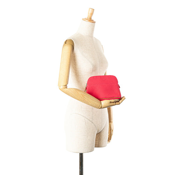 エルメス ボリードポーチ20 ポーチ ハイビスカス ピンク コットン レディース HERMES 【中古】