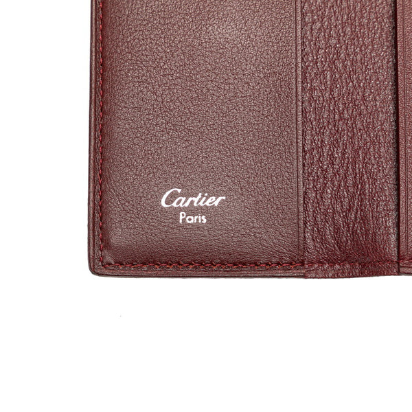 カルティエ マストライン 4連 キーケース ボルドー ワインレッド レザー レディース CARTIER 【中古】