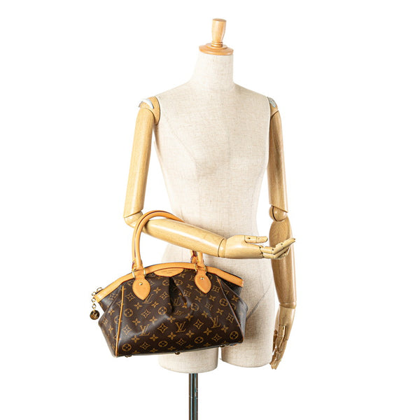 ルイ ヴィトン モノグラム ティヴォリPM ハンドバッグ M40143 ブラウン PVC レザー レディース LOUIS VUITTON 【中古】