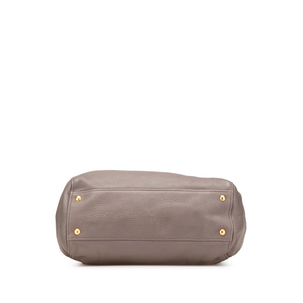 プラダ トートバッグ グレージュ  レザー レディース PRADA 【中古】