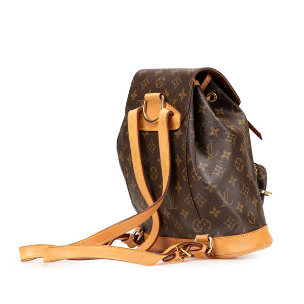 ルイ ヴィトン モノグラム モンスリMM リュック バックパック M51136 ブラウン PVC レザー レディース LOUIS VUITTON 【中古】