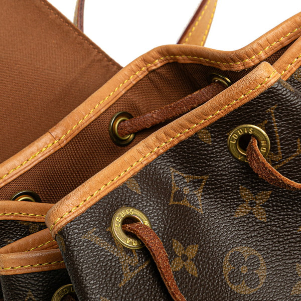 ルイ ヴィトン モノグラム モンスリMM リュック バックパック M51136 ブラウン PVC レザー レディース LOUIS VUITTON 【中古】