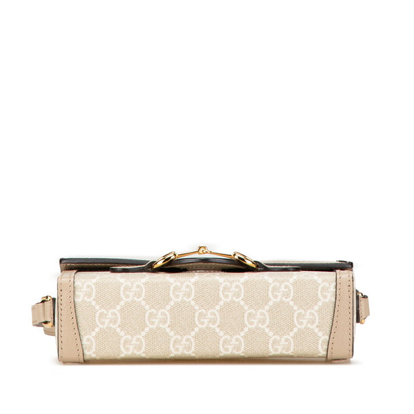 グッチ GGスプリーム ホースビット 1955 斜め掛け ミニショルダーバッグ 699296 グレー PVC レザー レディース GUCCI 【中古】