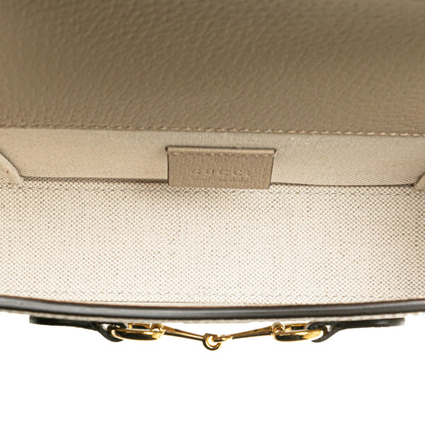 グッチ GGスプリーム ホースビット 1955 斜め掛け ミニショルダーバッグ 699296 グレー PVC レザー レディース GUCCI 【中古】