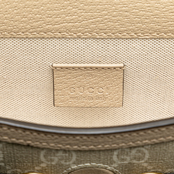 グッチ GGスプリーム ホースビット 1955 斜め掛け ミニショルダーバッグ 699296 グレー PVC レザー レディース GUCCI 【中古】