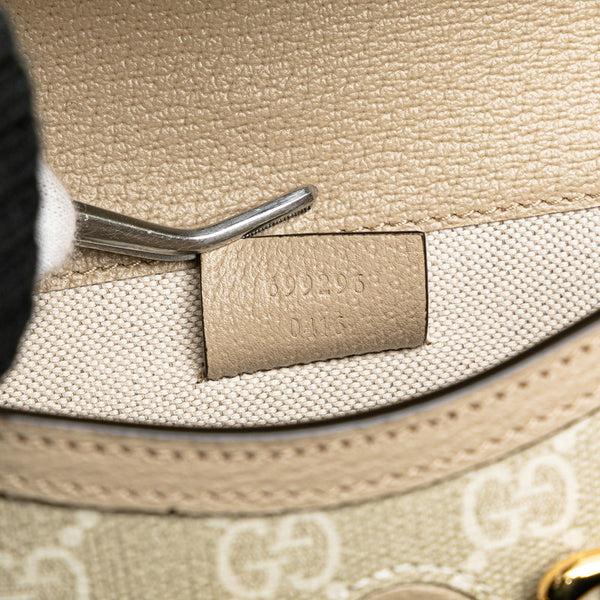 グッチ GGスプリーム ホースビット 1955 斜め掛け ミニショルダーバッグ 699296 グレー PVC レザー レディース GUCCI 【中古】