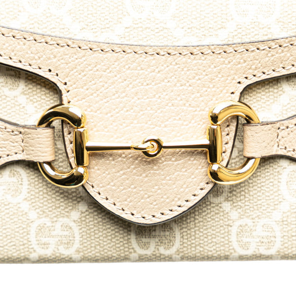 グッチ GGスプリーム ホースビット 1955 斜め掛け ミニショルダーバッグ 699296 グレー PVC レザー レディース GUCCI 【中古】