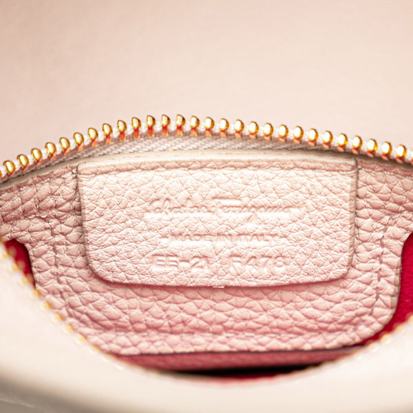 サルヴァトーレフェラガモ ガンチーニ エイミー ハンドバッグ ショルダーバッグ 2WAY EE-21 F478 ベージュ ピンク レザー レディース Salvatore Ferragamo 【中古】