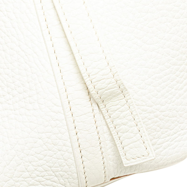 エルメス ピコタンPM ハンドバッグ ホワイト トリヨンクレマンス レディース HERMES 【中古】