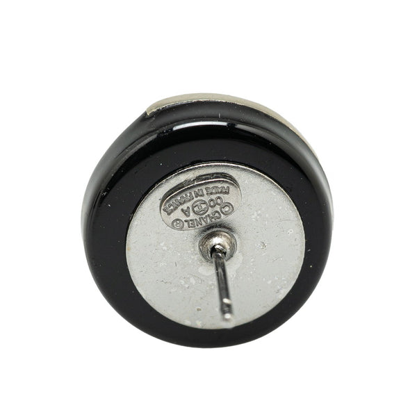 シャネル ココマーク ピアス シルバー ブラック メタル プラスチック レディース CHANEL 【中古】