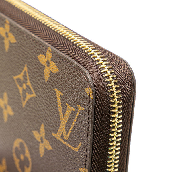 ルイ ヴィトン モノグラム ジッピーウォレット ラウンドファスナー 長財布 M60017 ブラウン PVC レザー レディース LOUIS VUITTON 【中古】