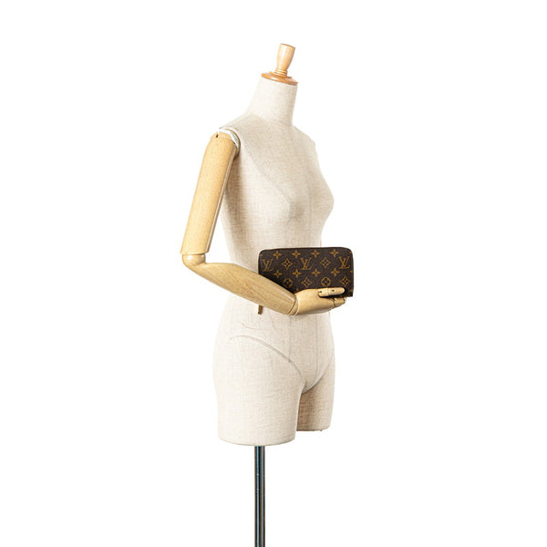ルイ ヴィトン モノグラム ジッピーウォレット ラウンドファスナー 長財布 M60017 ブラウン PVC レザー レディース LOUIS VUITTON 【中古】