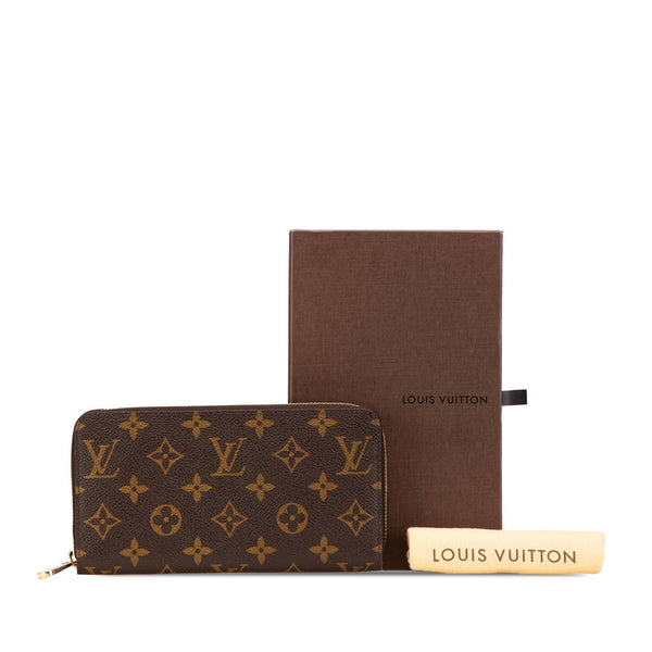 ルイ ヴィトン モノグラム ジッピーウォレット ラウンドファスナー 長財布 M60017 ブラウン PVC レザー レディース LOUIS VUITTON 【中古】