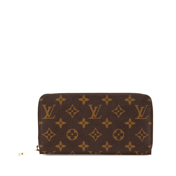 ルイ ヴィトン モノグラム ジッピーウォレット ラウンドファスナー 長財布 M60017 ブラウン PVC レザー レディース LOUIS VUITTON 【中古】