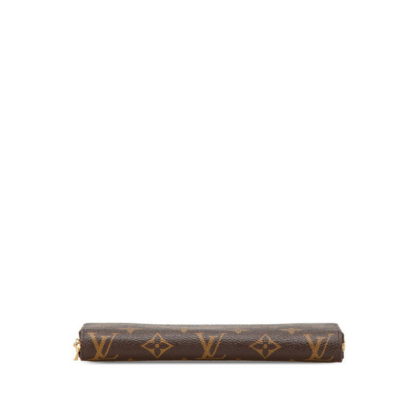 ルイ ヴィトン モノグラム ジッピーウォレット ラウンドファスナー 長財布 M60017 ブラウン PVC レザー レディース LOUIS VUITTON 【中古】