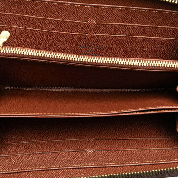 ルイ ヴィトン モノグラム ジッピーウォレット ラウンドファスナー 長財布 M60017 ブラウン PVC レザー レディース LOUIS VUITTON 【中古】