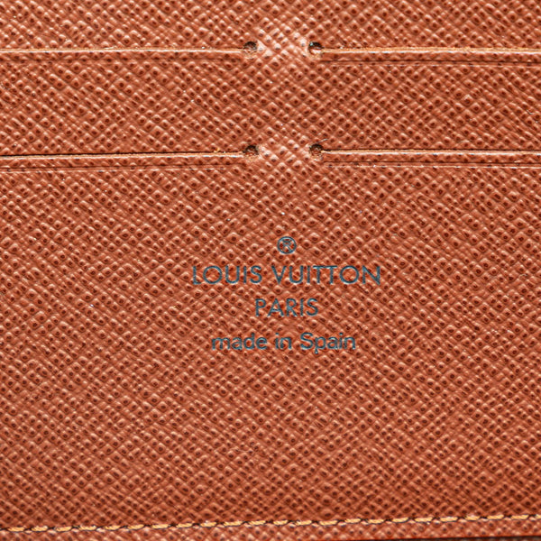 ルイ ヴィトン モノグラム ジッピーウォレット ラウンドファスナー 長財布 M60017 ブラウン PVC レザー レディース LOUIS VUITTON 【中古】