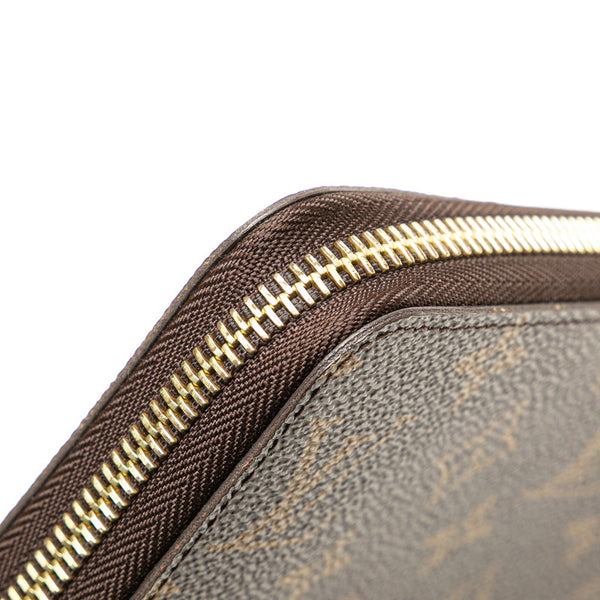 ルイ ヴィトン モノグラム ジッピーウォレット ラウンドファスナー 長財布 M60017 ブラウン PVC レザー レディース LOUIS VUITTON 【中古】
